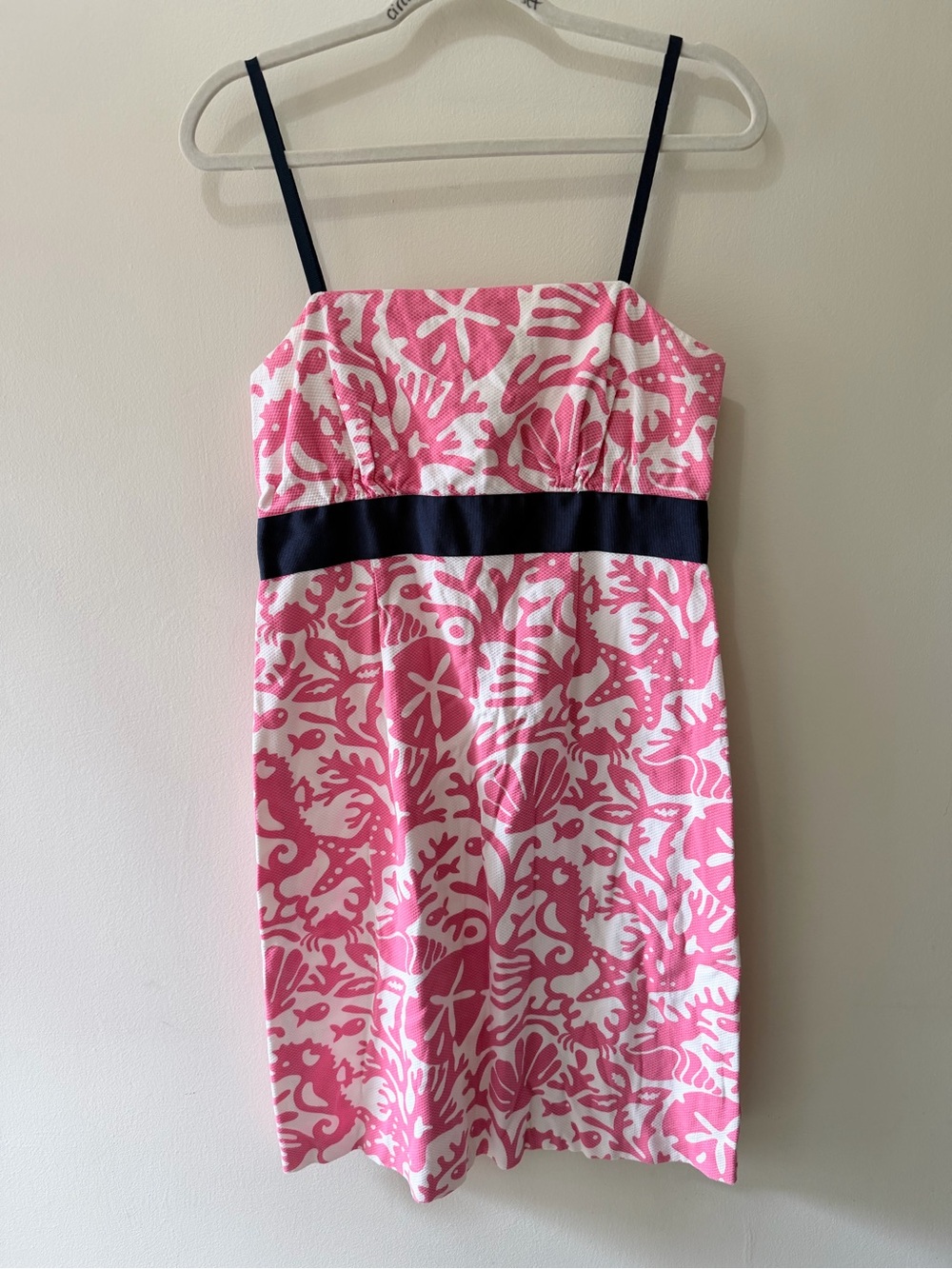 Vineyard Vines Sea Shell Coral Pink Fish Tropical AOP Mini Dress Beach Coastal 8